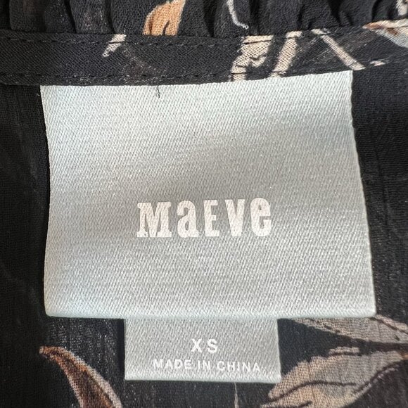 Anthropologie Maeve Odette Floral Peasant Blouse Size XS Bell Sleeves Lined - Picture 6 of 13